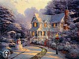 Thomas Kinkade Famous Paintings - The Night Before Christmas